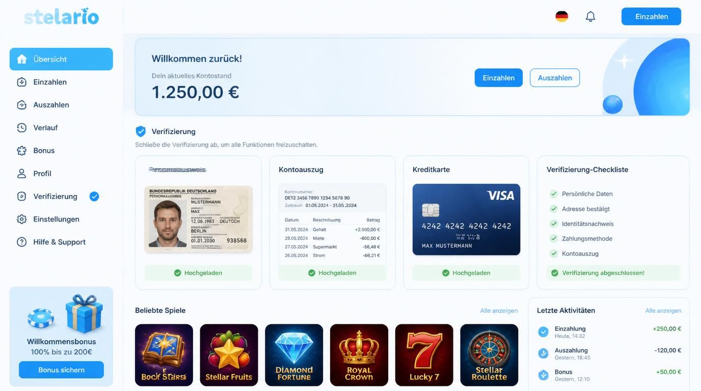 Collage mit Personalausweis, Adressnachweis, Zahlungsmittel-Nachweis und Checkliste mit grĂŒnen HĂ€kchen