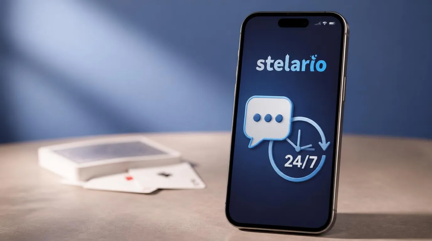 Smartphone mit Live-Chat-Symbol und Uhr als Hinweis auf den rund um die Uhr erreichbaren Kontakt